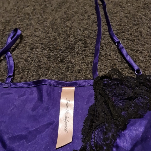 Purple Nightie with Black Lace - Picture 5 of 6